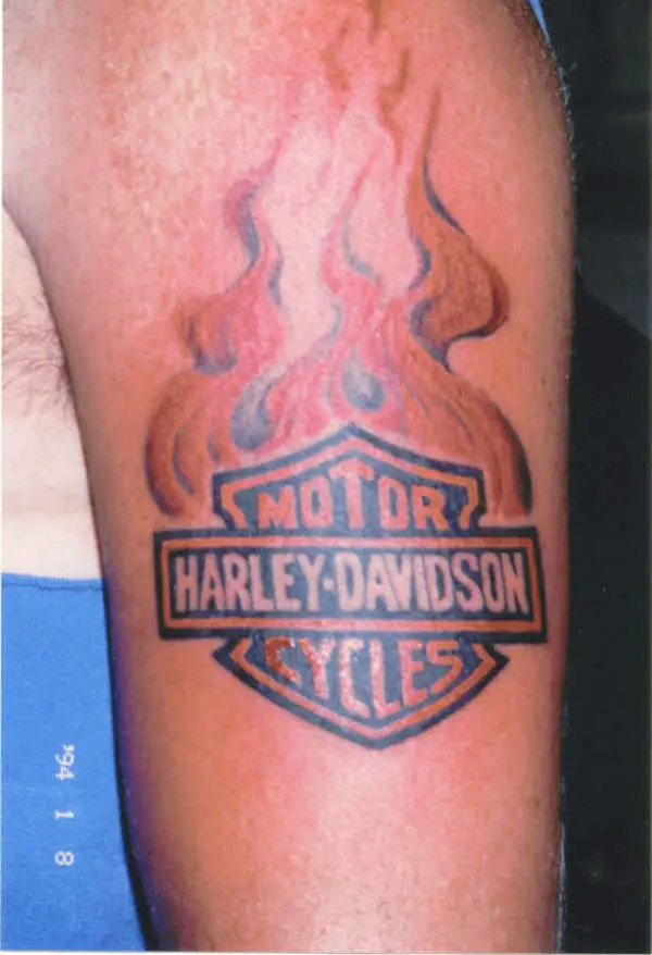 90 Harley Davidson Tattoos For Men  Manly Motorcycle Designs