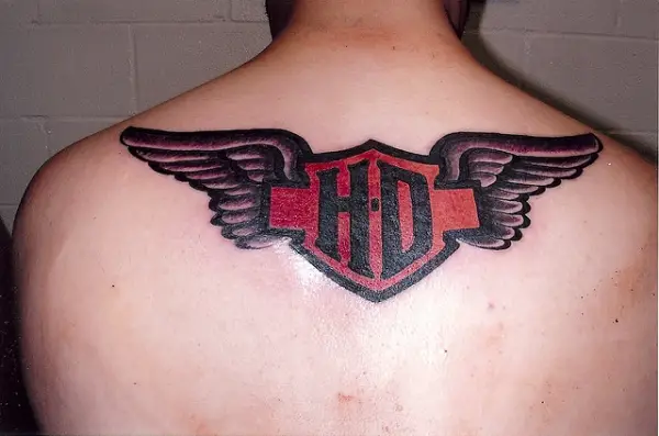 Harley Davidson Full Back Tattoo