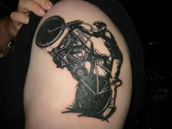 90 Harley Davidson Tattoos For Men  Manly Motorcycle Designs