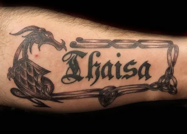 Celtic And Name Tattoo
