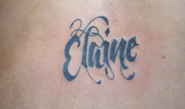 Elaine Name Tattoo