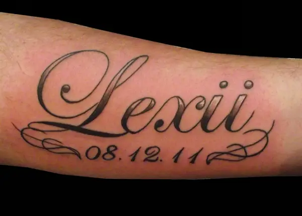 Name And Date Tattoo