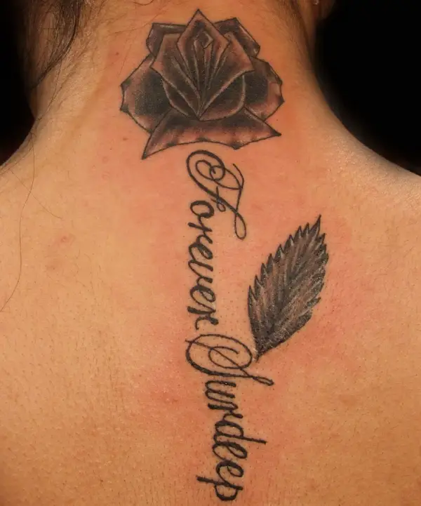 Name With Rose And Leaf