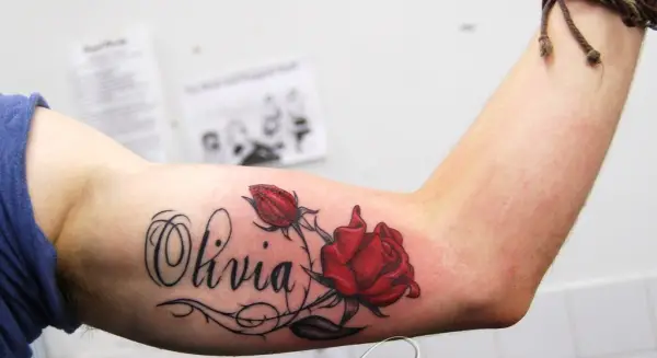 roses tattoos with names