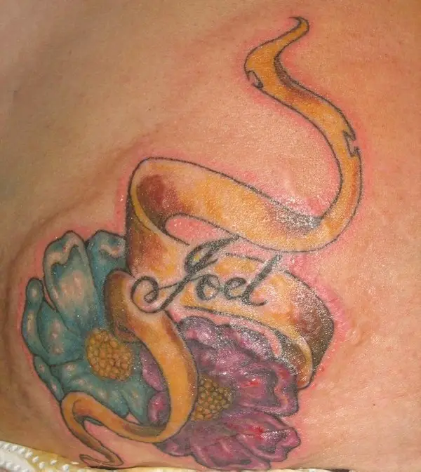 Flower Scroll Tattoo
