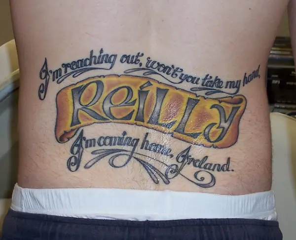 Reilly Scroll Tattoo