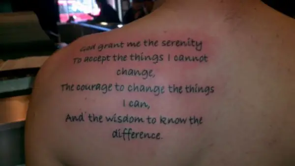 55 Inspiring Serenity Prayer Tattoo DesignsSerenity Courage  Wisdom