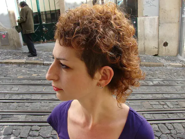 Curly Haircut Red Color