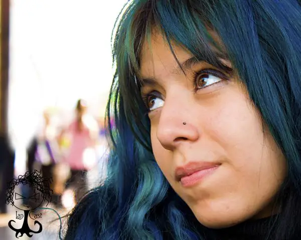 Brown Eyes And Blue Hair