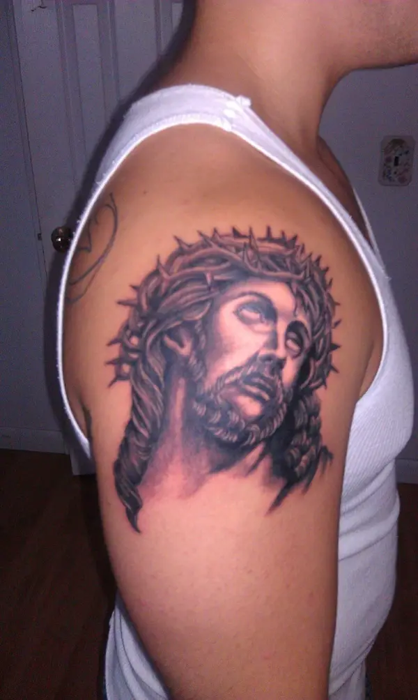 Jesus Arm Tattoo