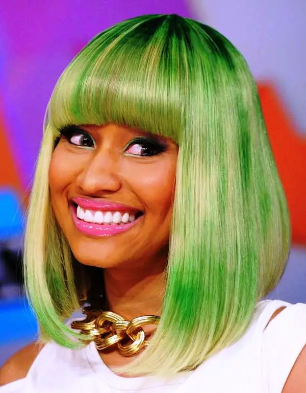 Nicki Minaj Green Shade Hair