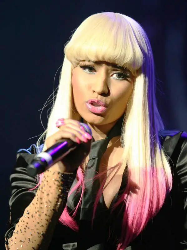 Nicki Minaj Pink Tipped Hair