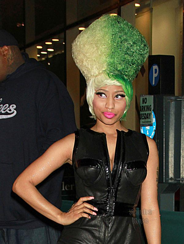 Nicki Minaj Vertical Yellow Green Hair