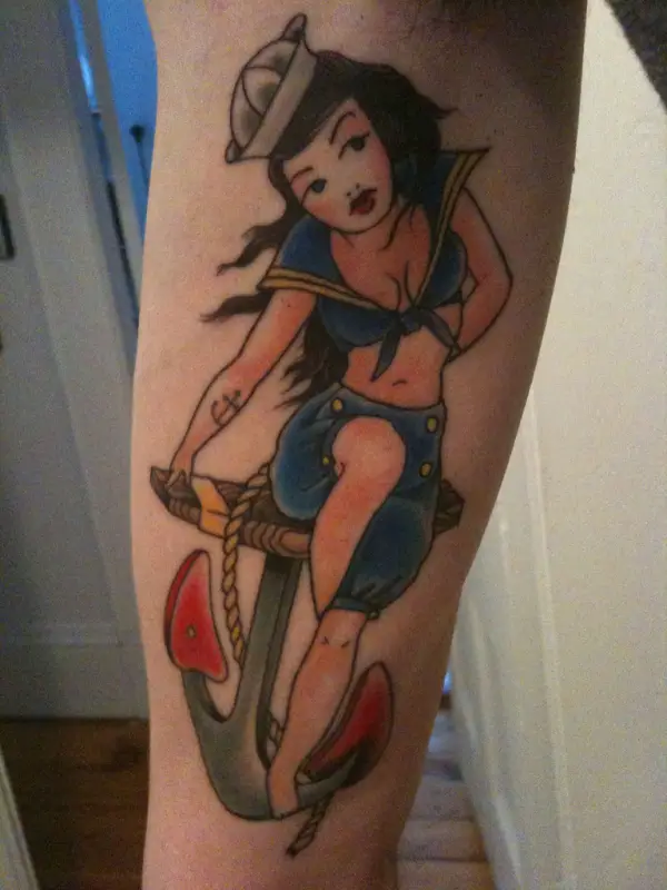 New Sailor Girl Pin-up Tattoo