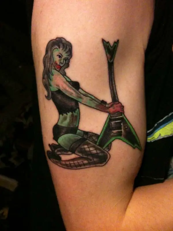 sexy zombie tattoo design