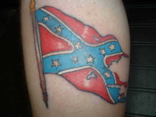 Torn Rebel Flag Tattoo