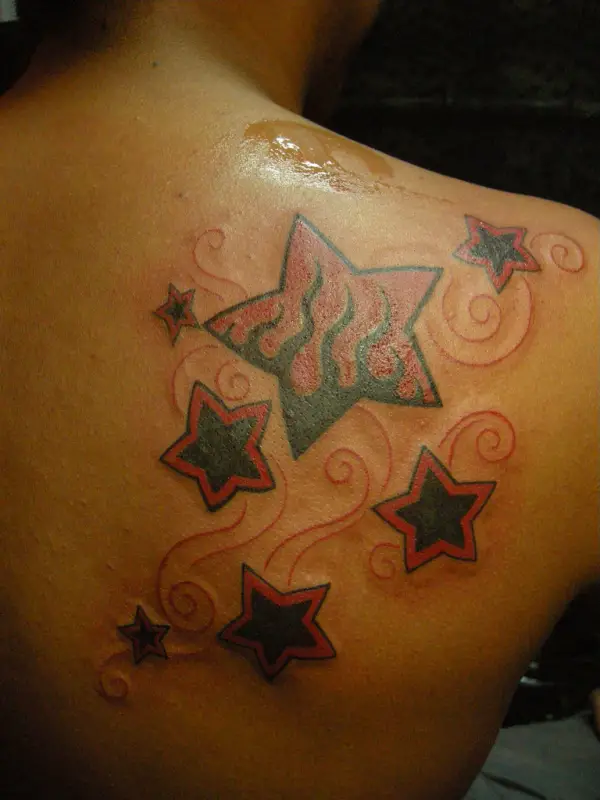 Burning Star Tattoo