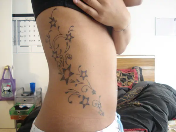 Flowery Star Tattoo