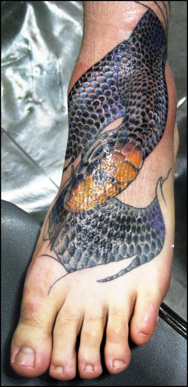 Foot Snake Tattoo