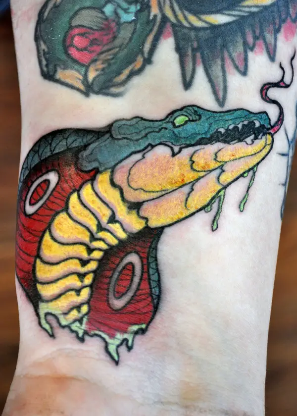 Little Red Snake Tattoo