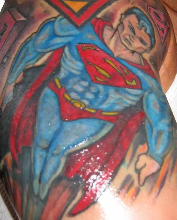 Superman Pictorial Tattoo