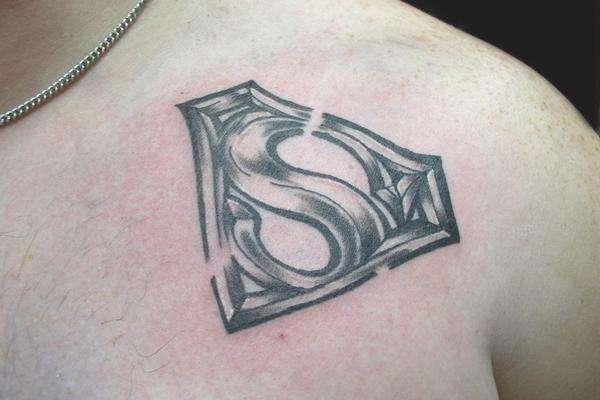 Superman Tattoo On Chest