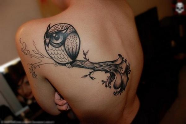  Round Owl Tattoo 