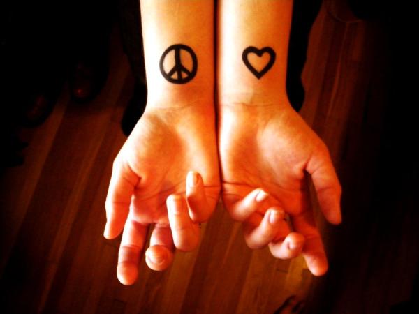 Peace And Love Tattoo