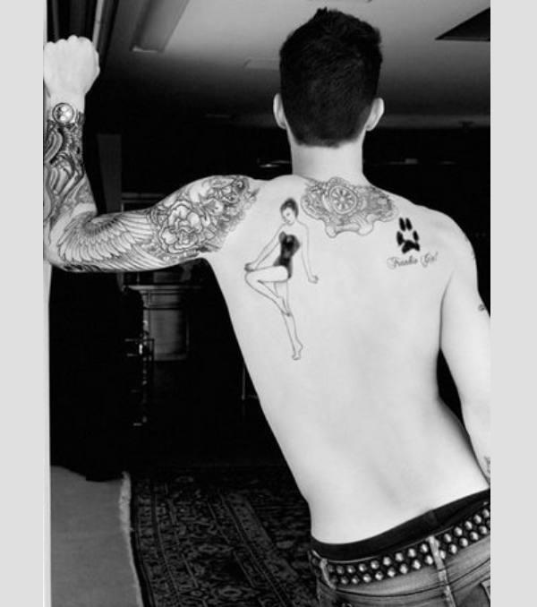 Adam Shoulder Tattoo