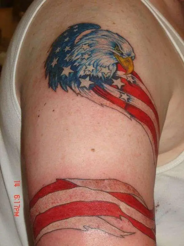 Eagle Flag Tattoo