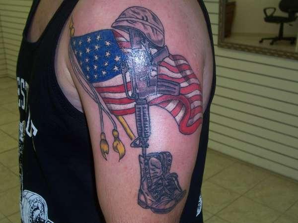 Patriotic American Flag Tattoo