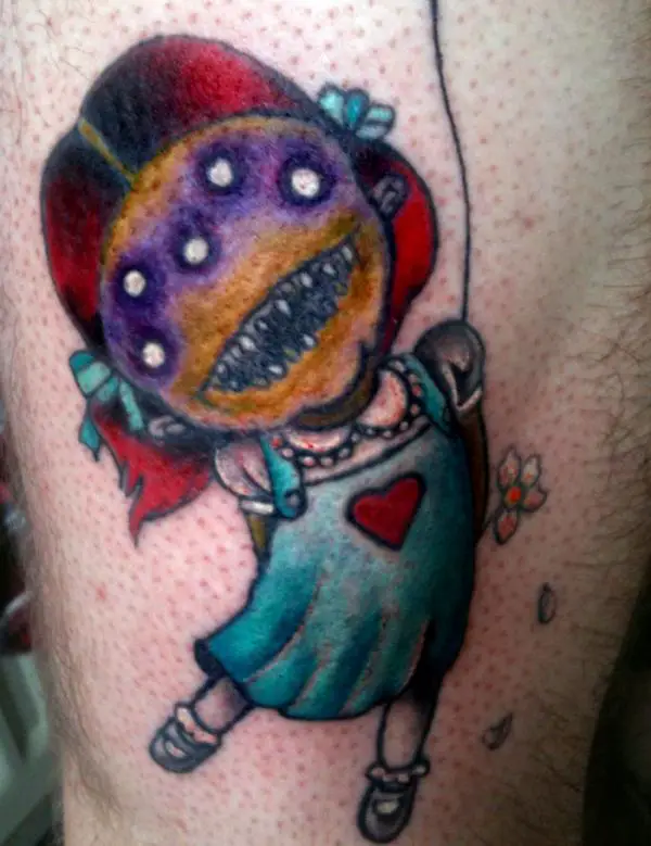 Creepy Little Girl Tattoo