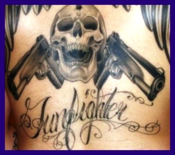 Killer Gun Tattoos 30 Popular Themes Design Press