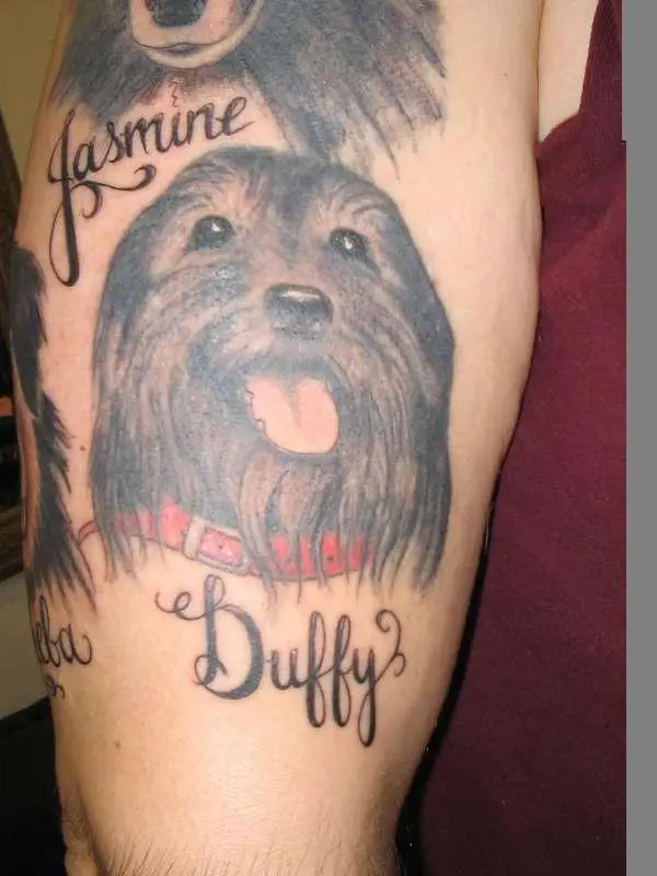 Pet Dog Memorial Tattoo