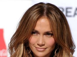 jennifer lopez center Parted down hairstyle