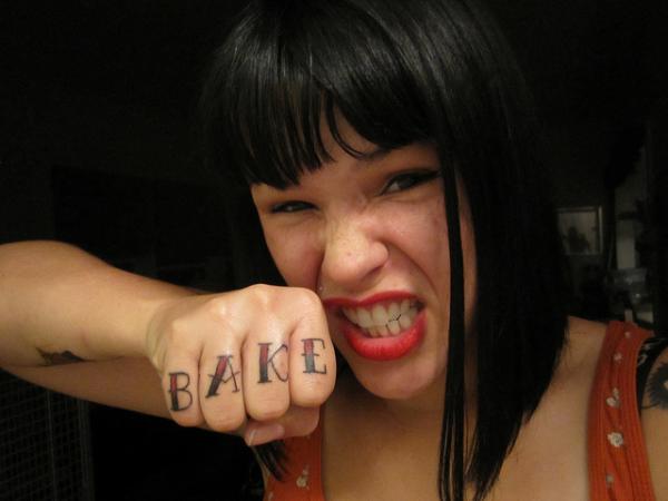 Bake Or Die Knuckle Tattoo