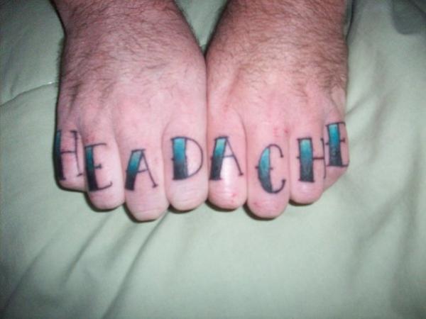 Headache Knuckle Tattoo