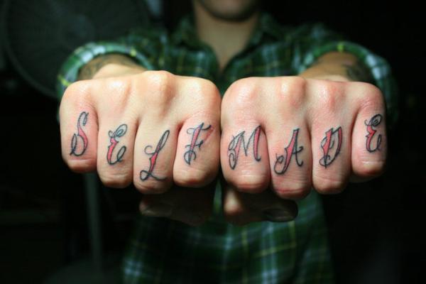 Self Made Knuckle Tattoo