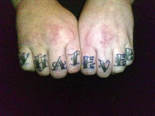 Whatever Knuckle Tattoo