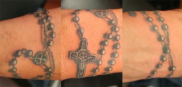 Rosary Chain Around Wrist