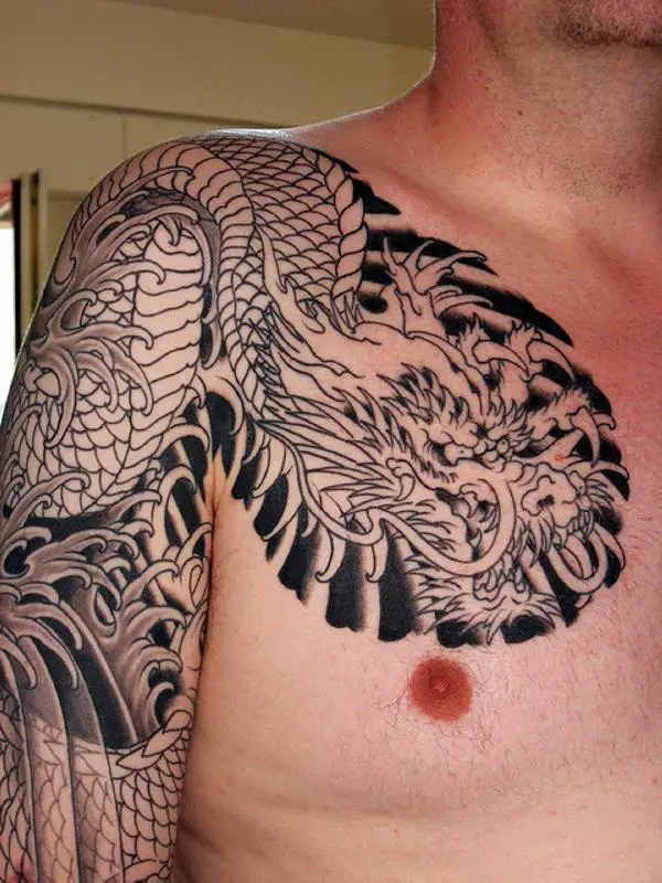 Tattoo tribal shoulder dragon Tribal dragon