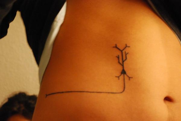 Neuron Tattoo On Belly