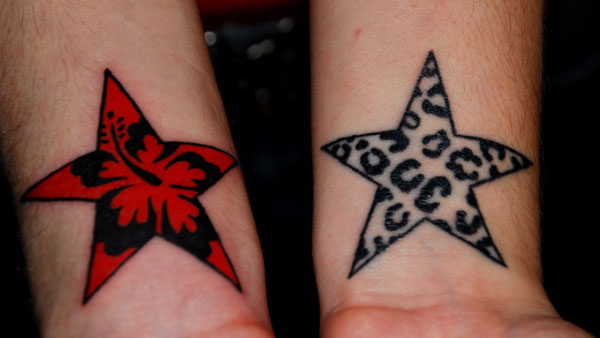Hibiscus Leo star tattoo