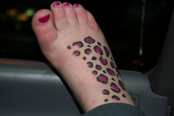 Purple Leopard Print Tattoo