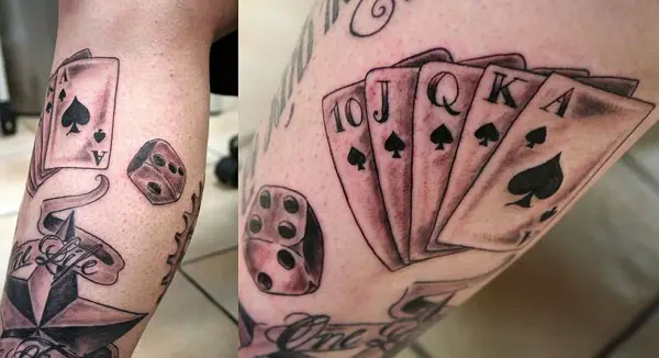 Dices Ace of Spades Tattoo
