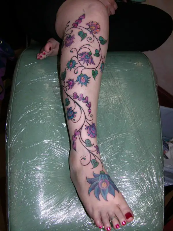 Flowers Vine Tattoo On Foot  Tattoo Designs Tattoo Pictures