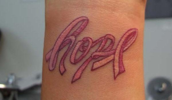 Breast Cancer Hope Tattoo