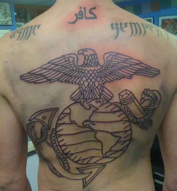 black eagle globe and anchor tattoo marine corps tattoos sgt 5381615  Usmc  tattoo Marine corps tattoos Tattoos