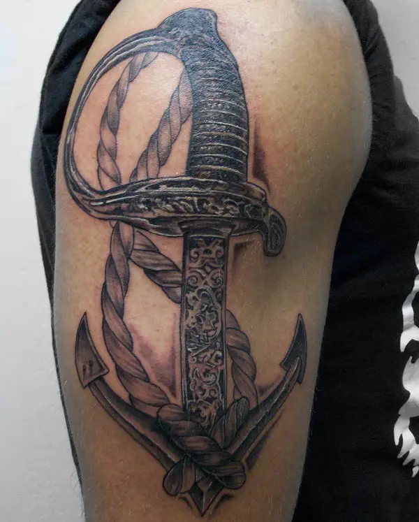 Marine Sword and Anchor