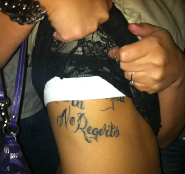 Side Misspelled Tattoo